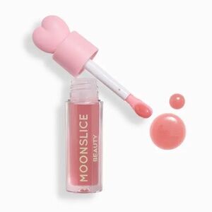Moonslice Lip Oil in Popular a Sheer Dusty Pink Non Sticky Lip Colour